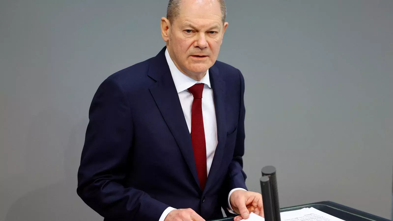 El canceller alemany, Olaf Scholz, al Bundestag.