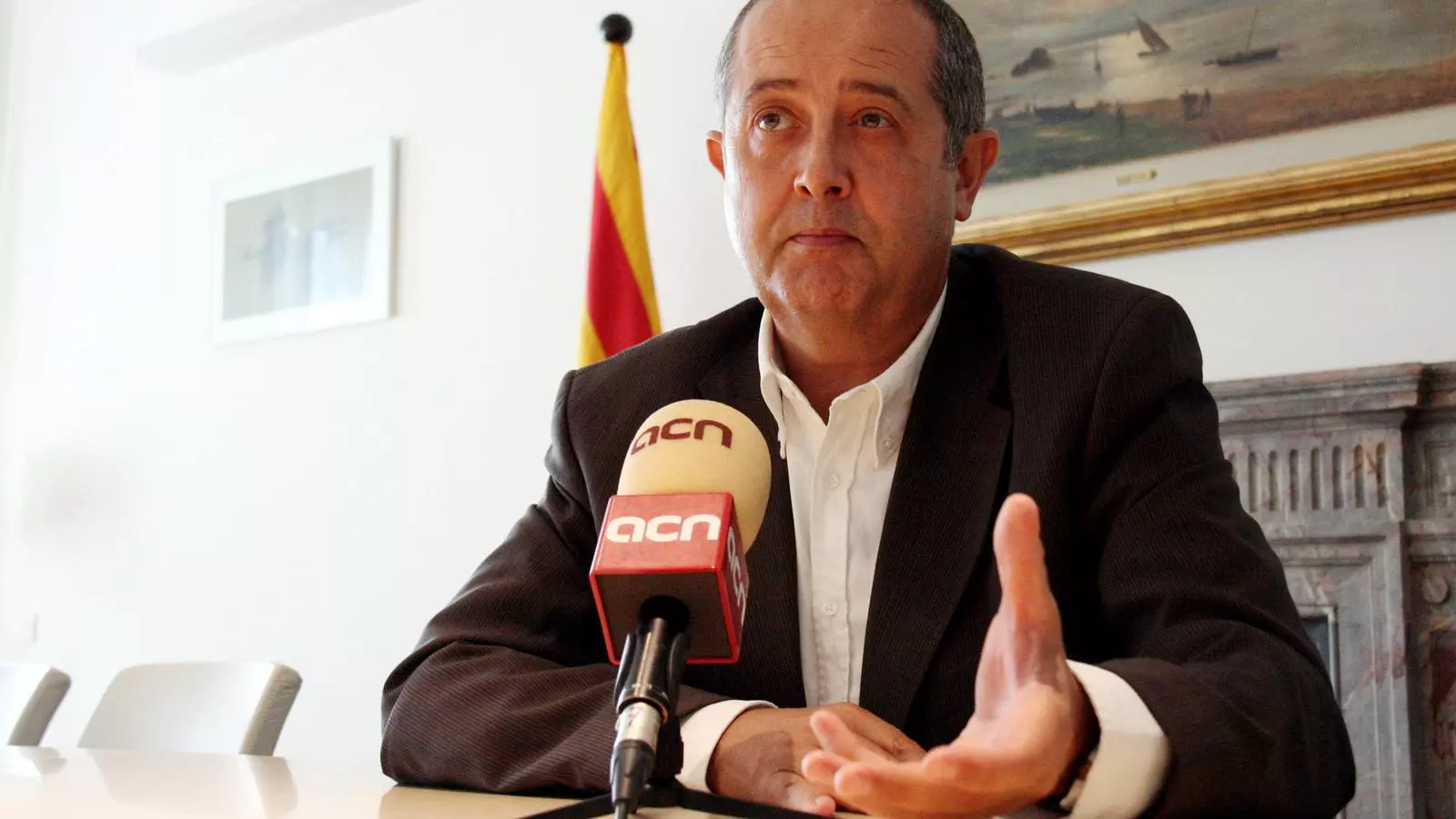 Felip Puig durant l'entrevista amb l'ACN