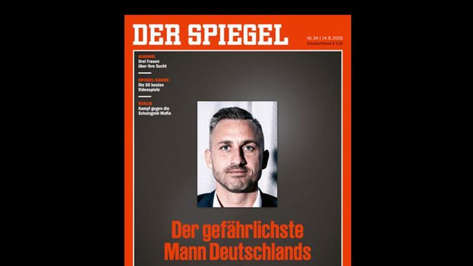 Ulrich Siegmund, y el titular: "El hombre más peligroso de Alemania".