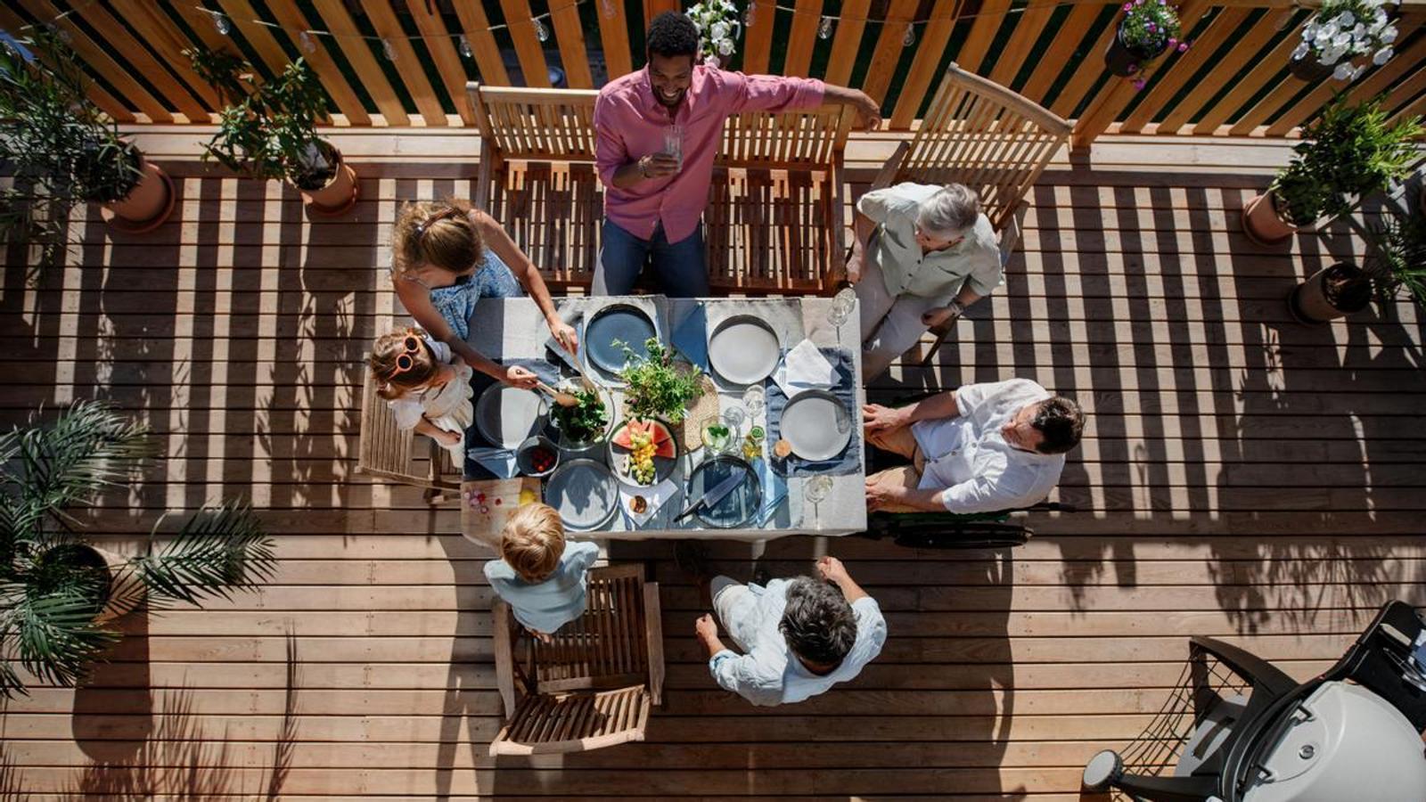 Breakfast with the family.