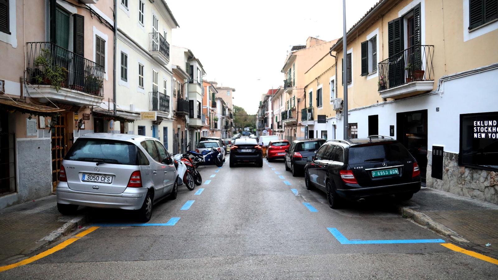 Un carrer de Palma amb zona ORA.