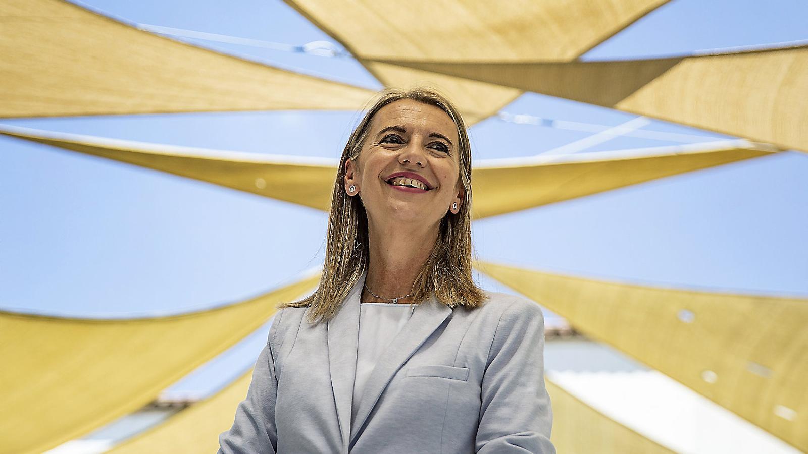 The mayor of Sant Cugat, Mireia Ingla, during the interview with the newspaper ARA at Mercantic.