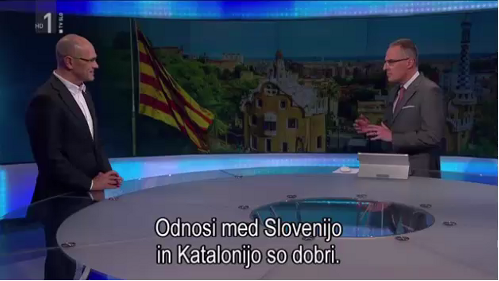 Entrevista a Raül Romeva en la televisió pública eslovena