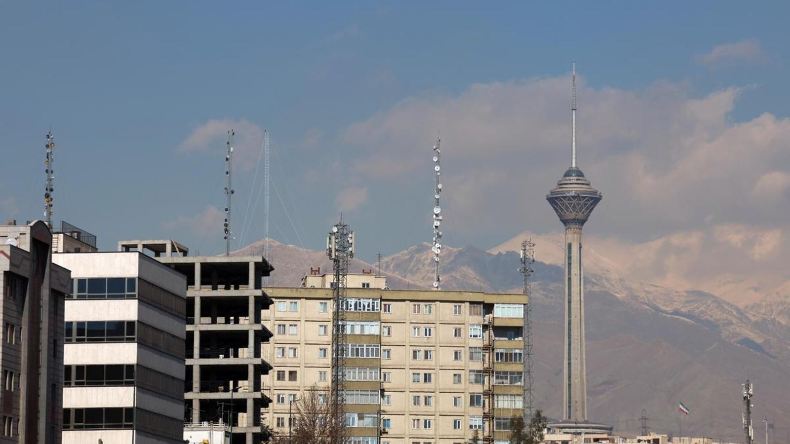 The Milad telecommunications tower in Tehran, the capital of Iran.