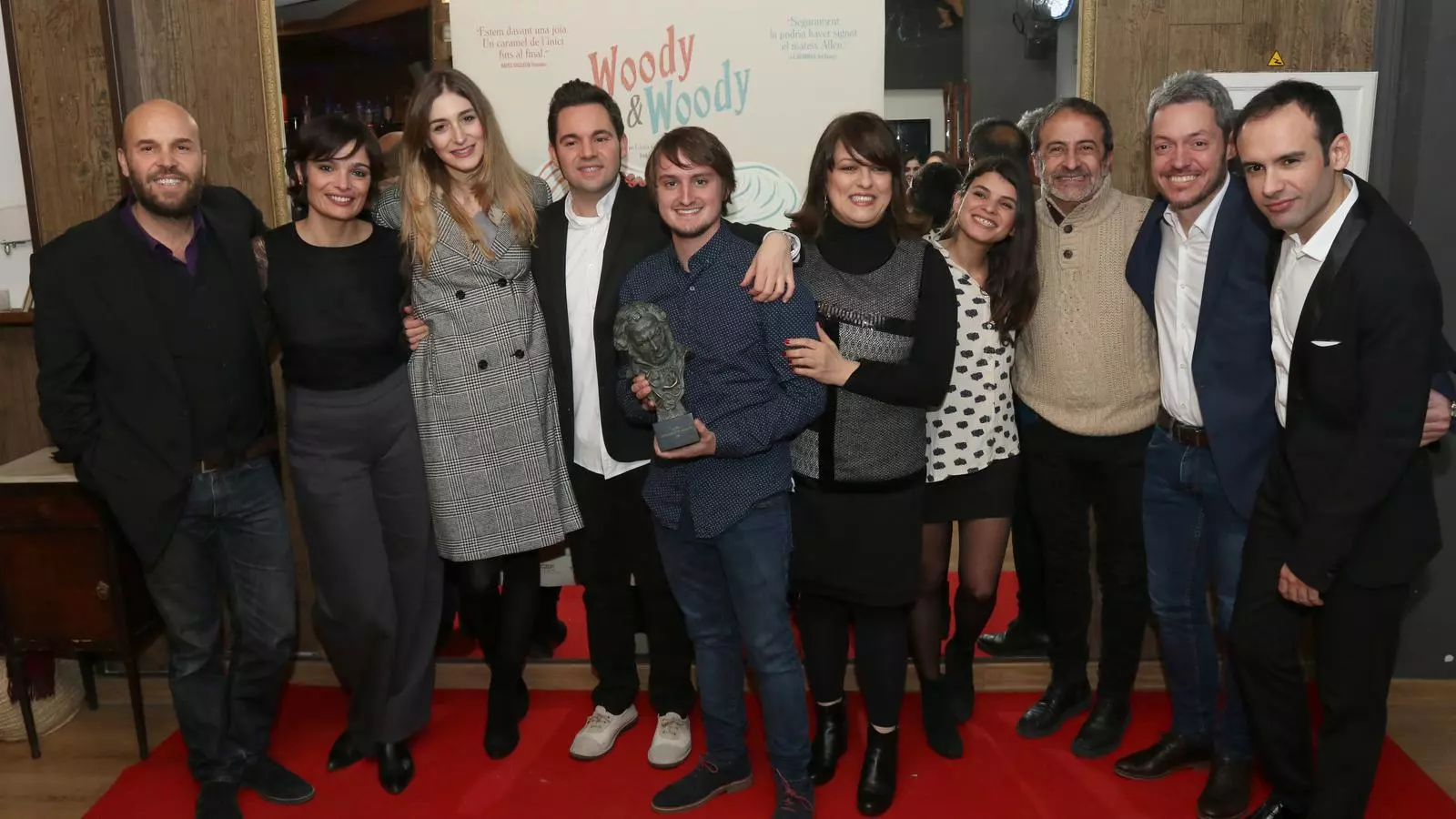 L'equip de 'Woody and Woody' celebrant a Palma el Goya.
