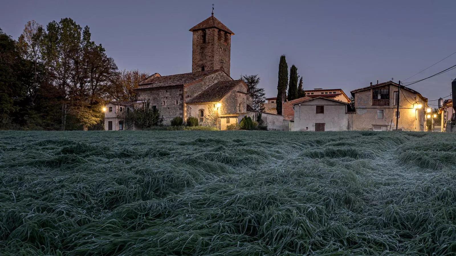 Camp gebrat aquest matí, des de Sant Martí de Sescorts (Osona)