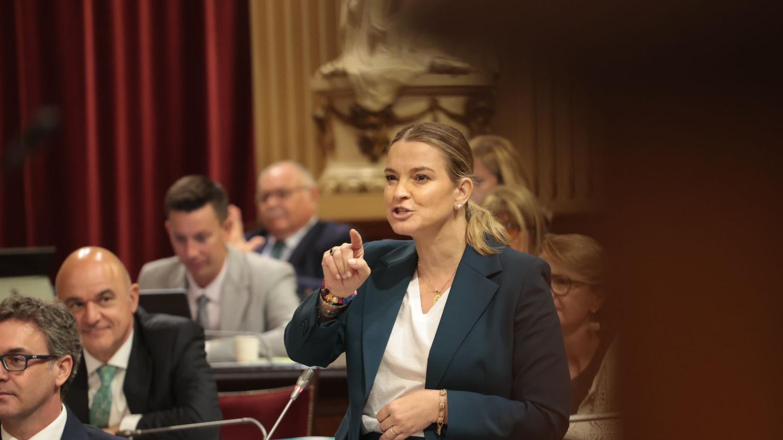 Marga Prohens, heute Morgen im Parlament