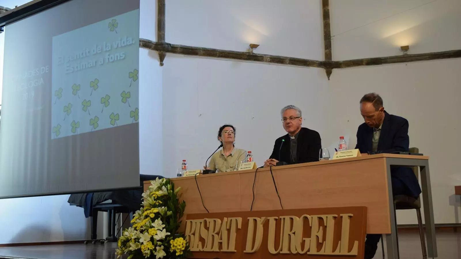 L'arquebisbe d'Urgell i copríncep episcopal, Joan-Enric Vives, durant la seva intervenció. / BISBAT D'URGELL