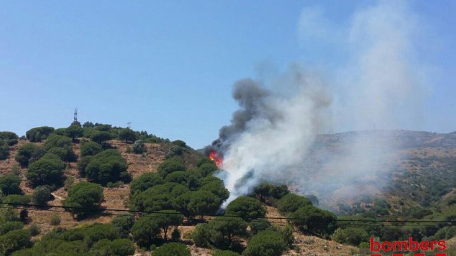 L'incendi a la Serralada de Marina.