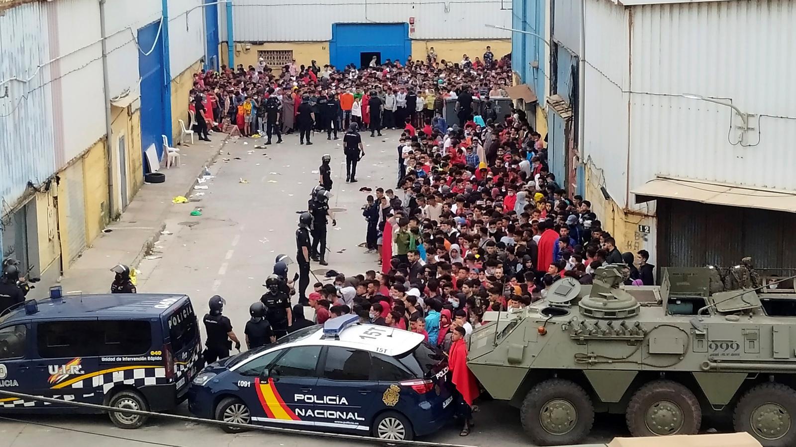 Inmigrantes que han llegado a Ceuta