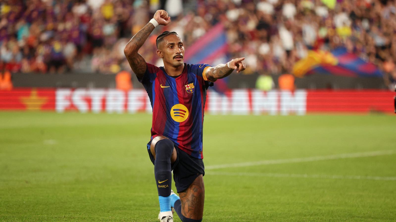 Raphinha, autor del segundo gol en el Gamper