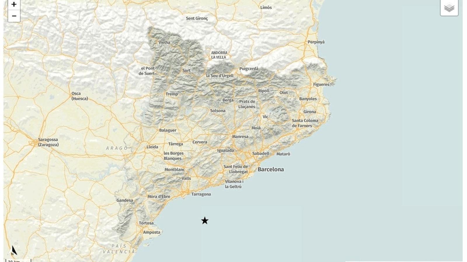 Sisme marcat al mapa