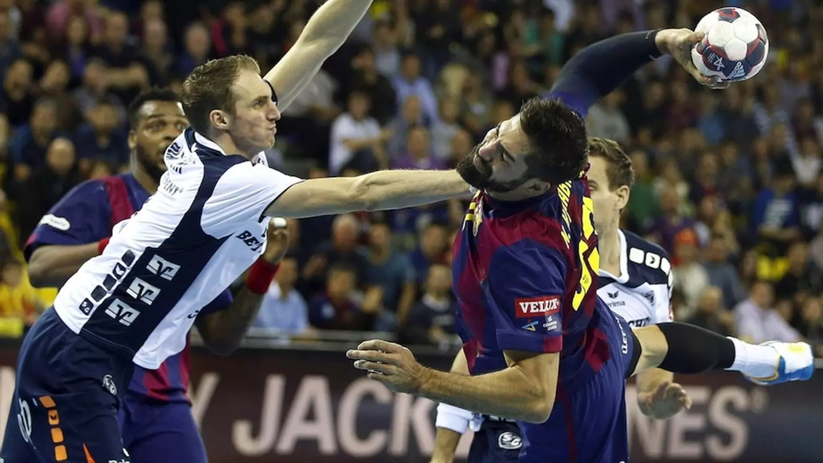 Karabatic contra el Flensburg / EFE