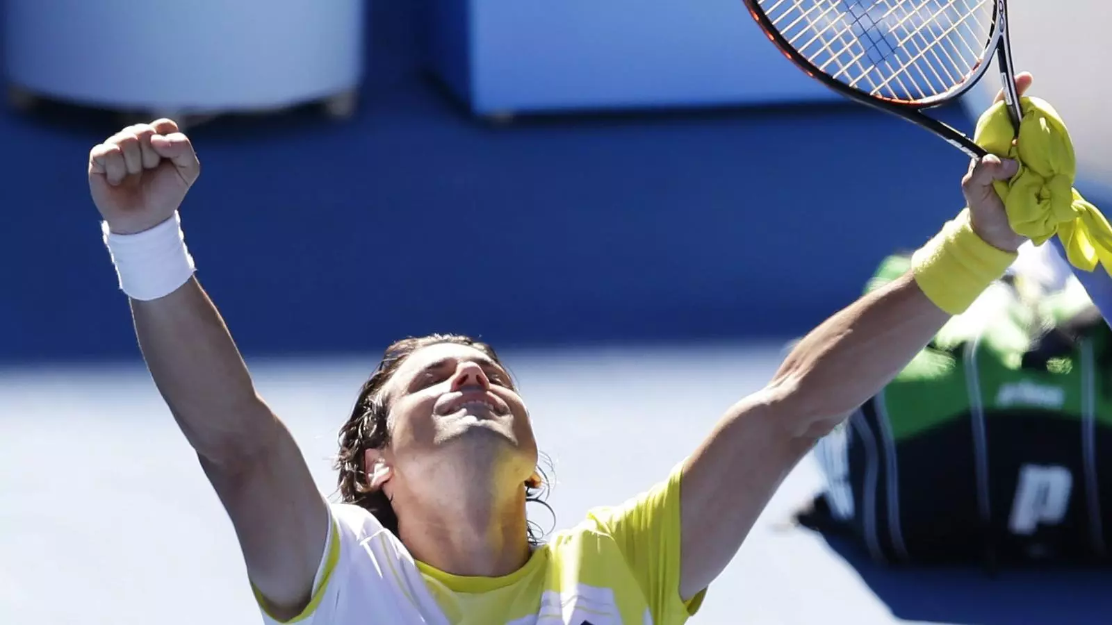 David Ferrer, celebrant el seu triomf als quarts de final