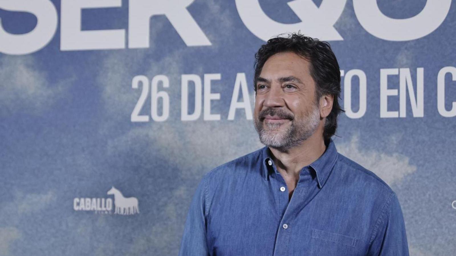Javier Bardem at the presentation of the film 'The loved one'.