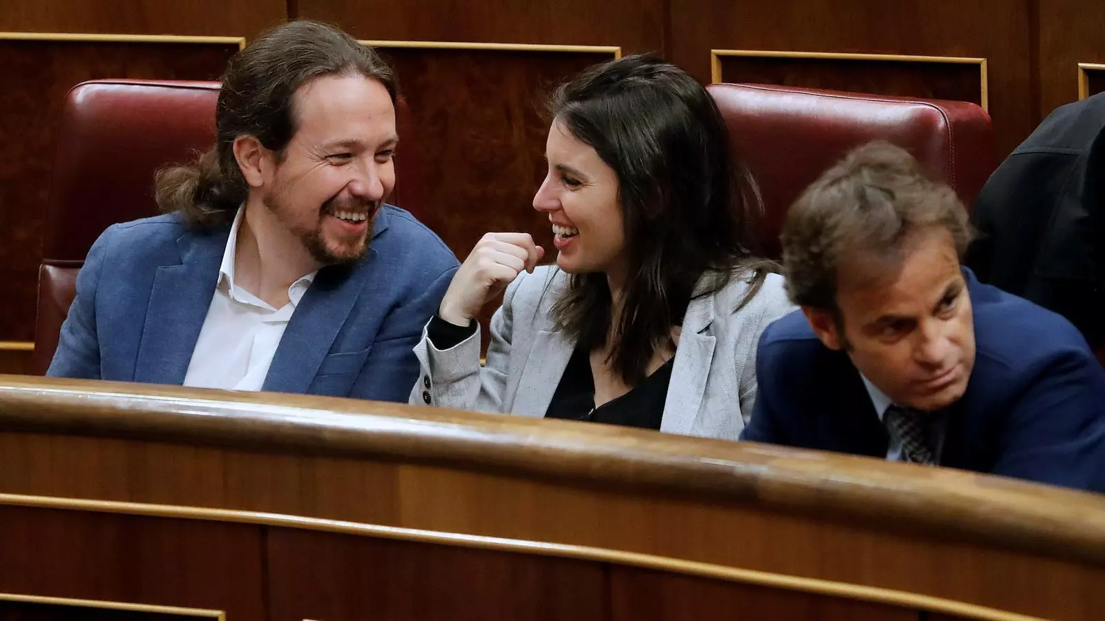 Irene Montero, de costat amb Pablo Iglesias