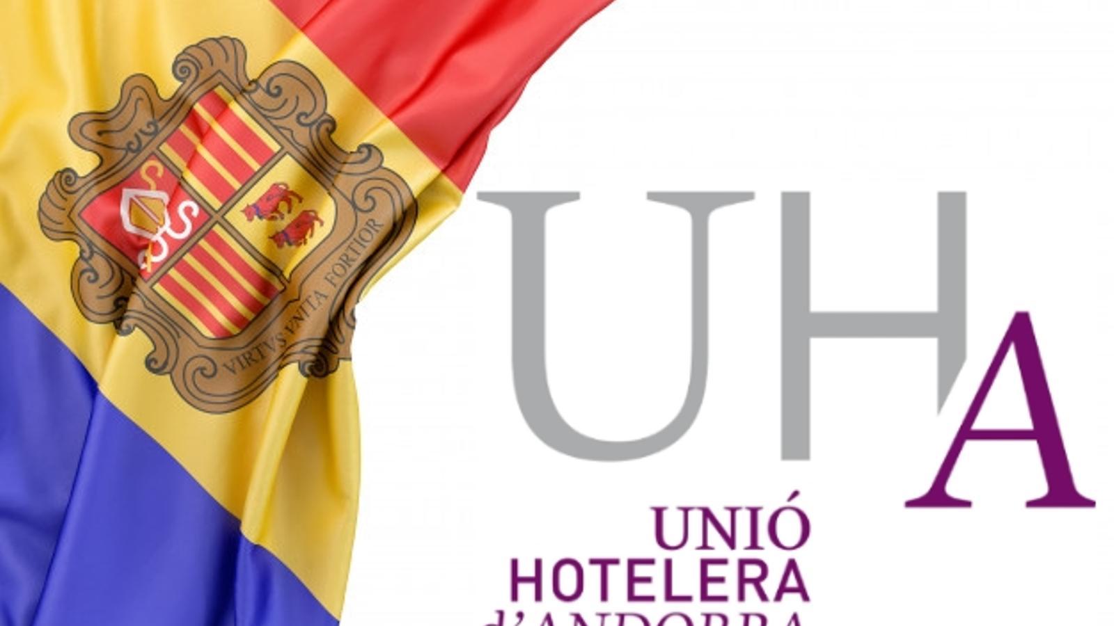 Cartell de la Unió Hotelera d'Andorra.
