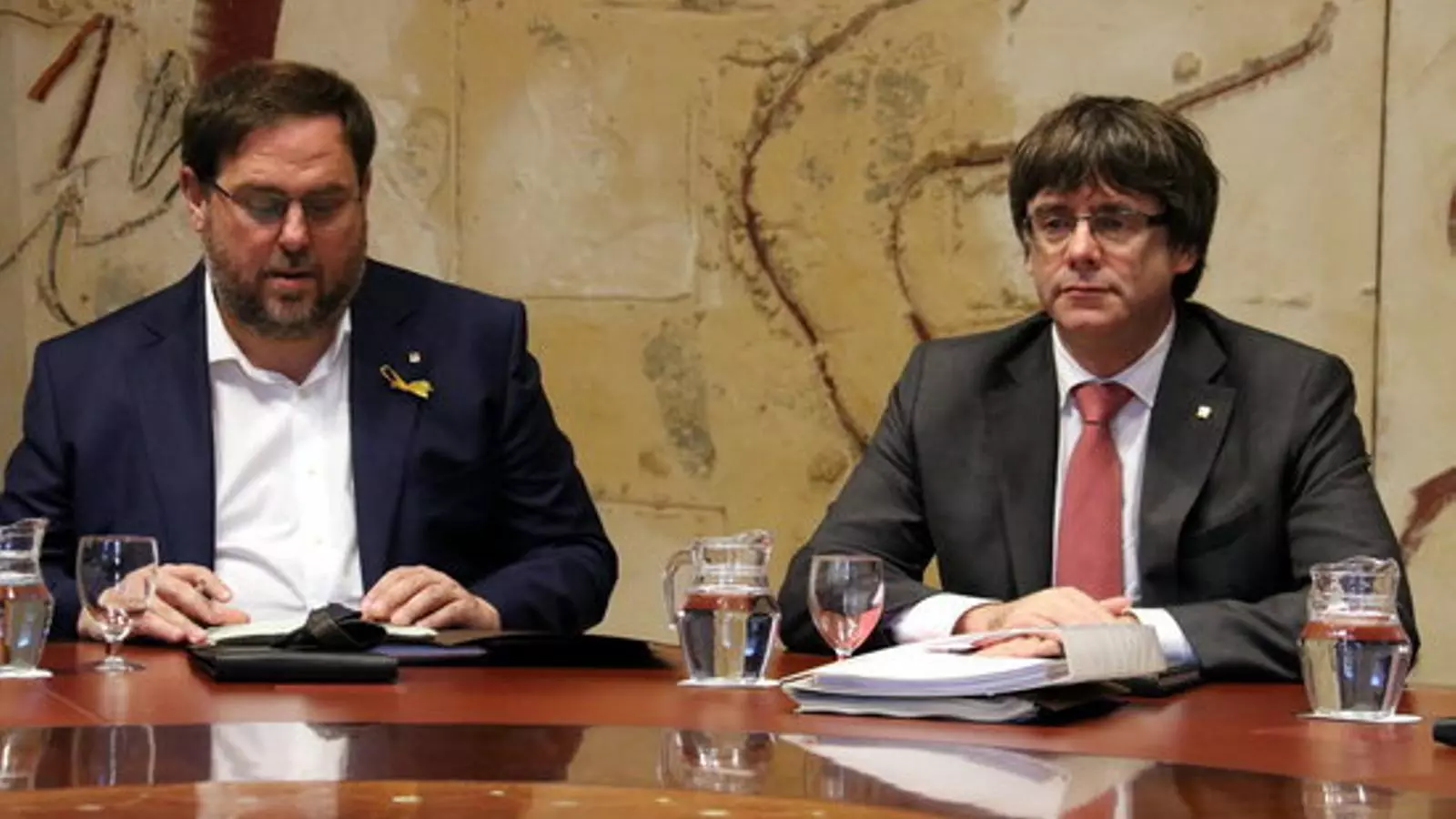 Oriol Junqueras i Carles Puigdemont en una imatge d'arxiu