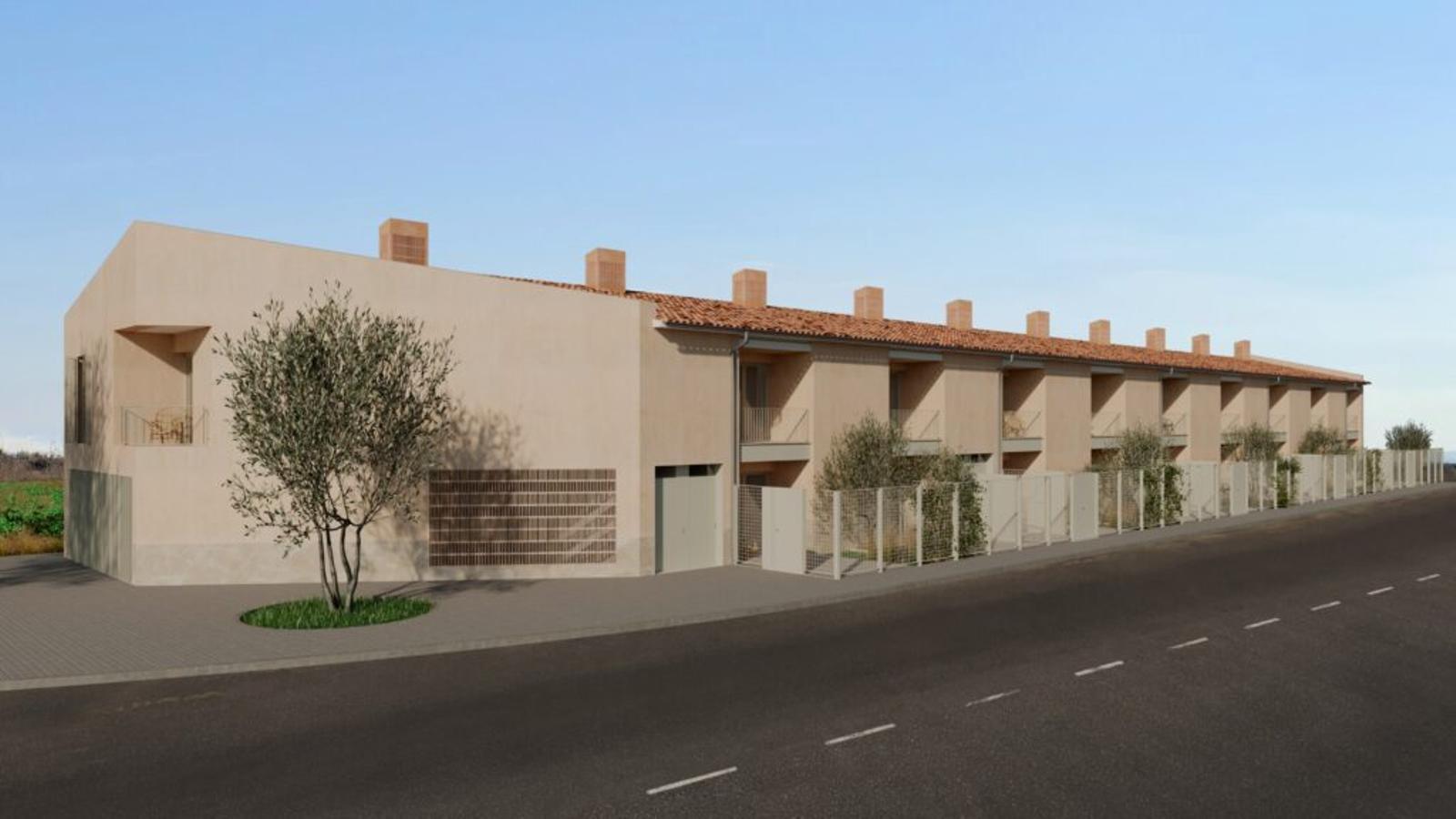 Projecte de la nova promoció d'habitatge social a Petra.