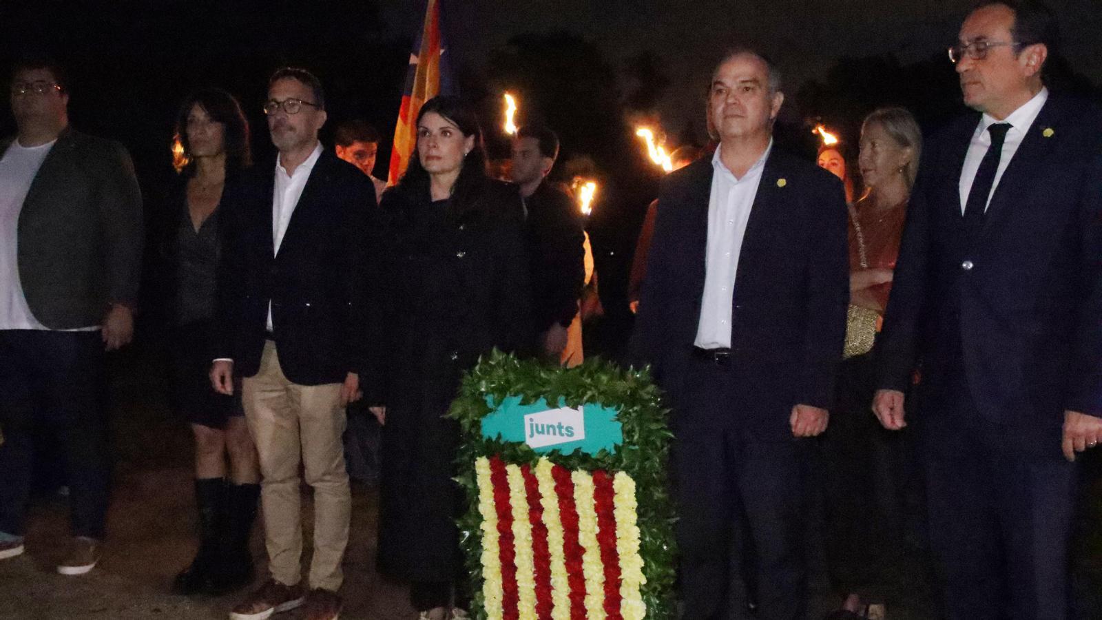 Representatives of Junts at the tribute act for the anniversary of the assassination of former president Lluís Companys