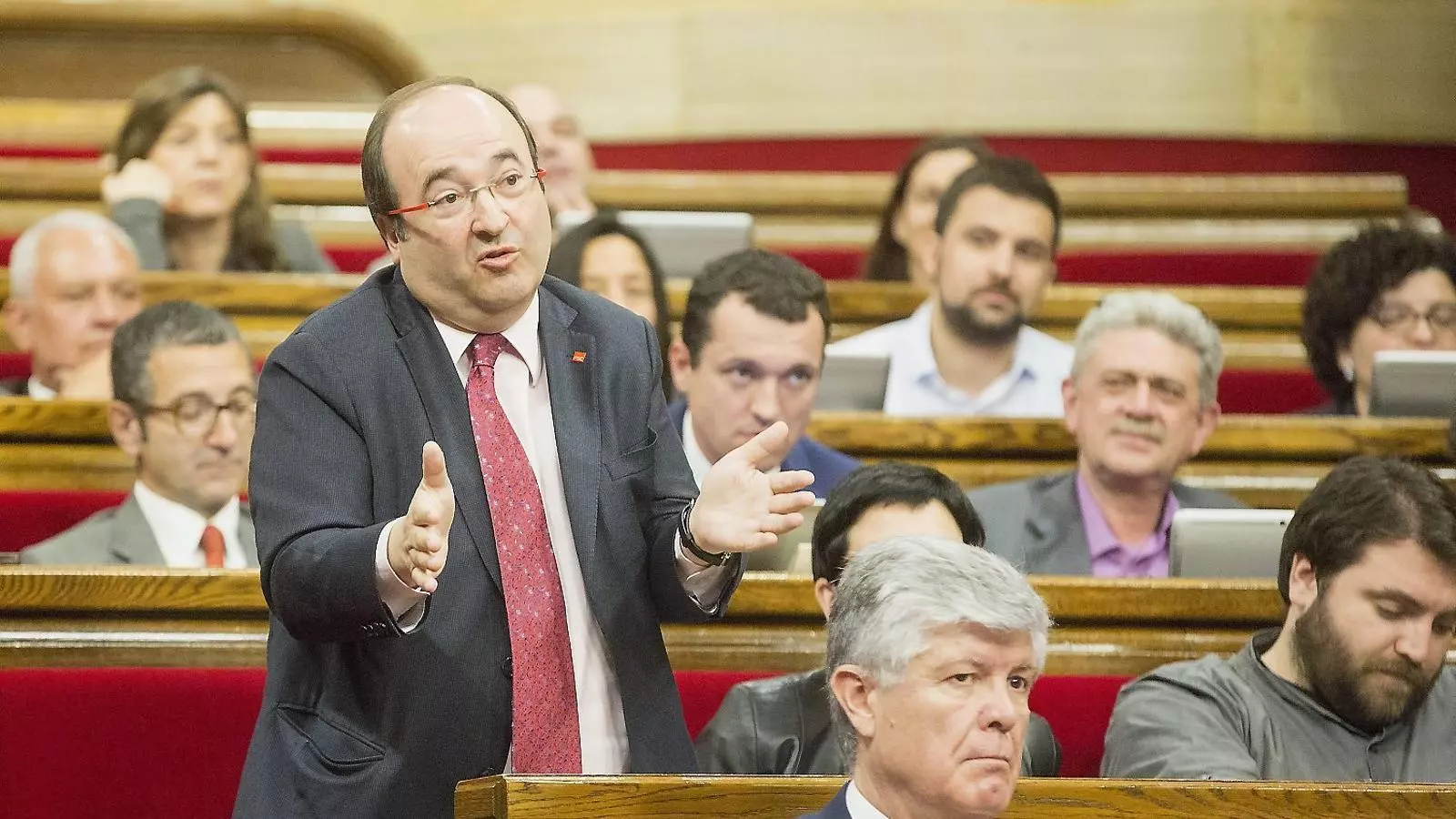 El líder del PSC, Miquel Iceta, ha sigut un dels defensors de la via canadenca en cas que els catalans rebutgessin la reforma constitucional.