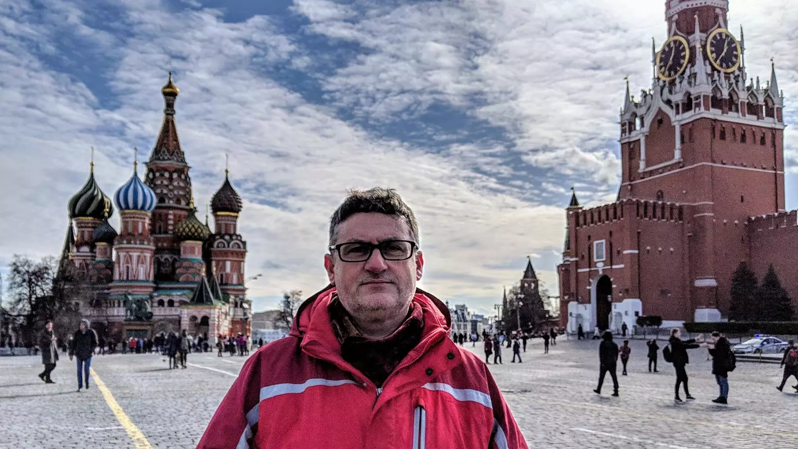 El profesor y especialista en Rússia Mark Galeotti, en una imagen tomada en la plaza Roja de Moscú