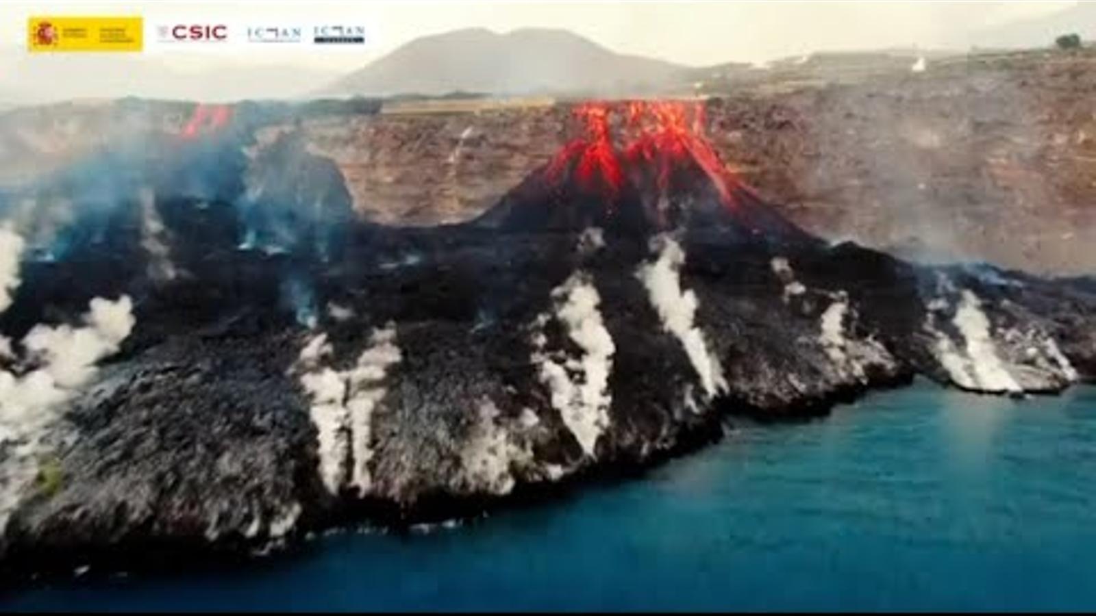 El volcà transforma el relleu de l'illa de La Palma