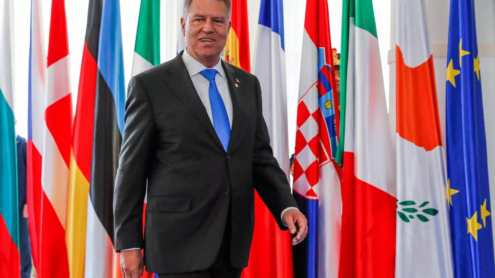 El president romanès, Klaus Iohannis,a la cimera de líders de la UE a Sibiu.