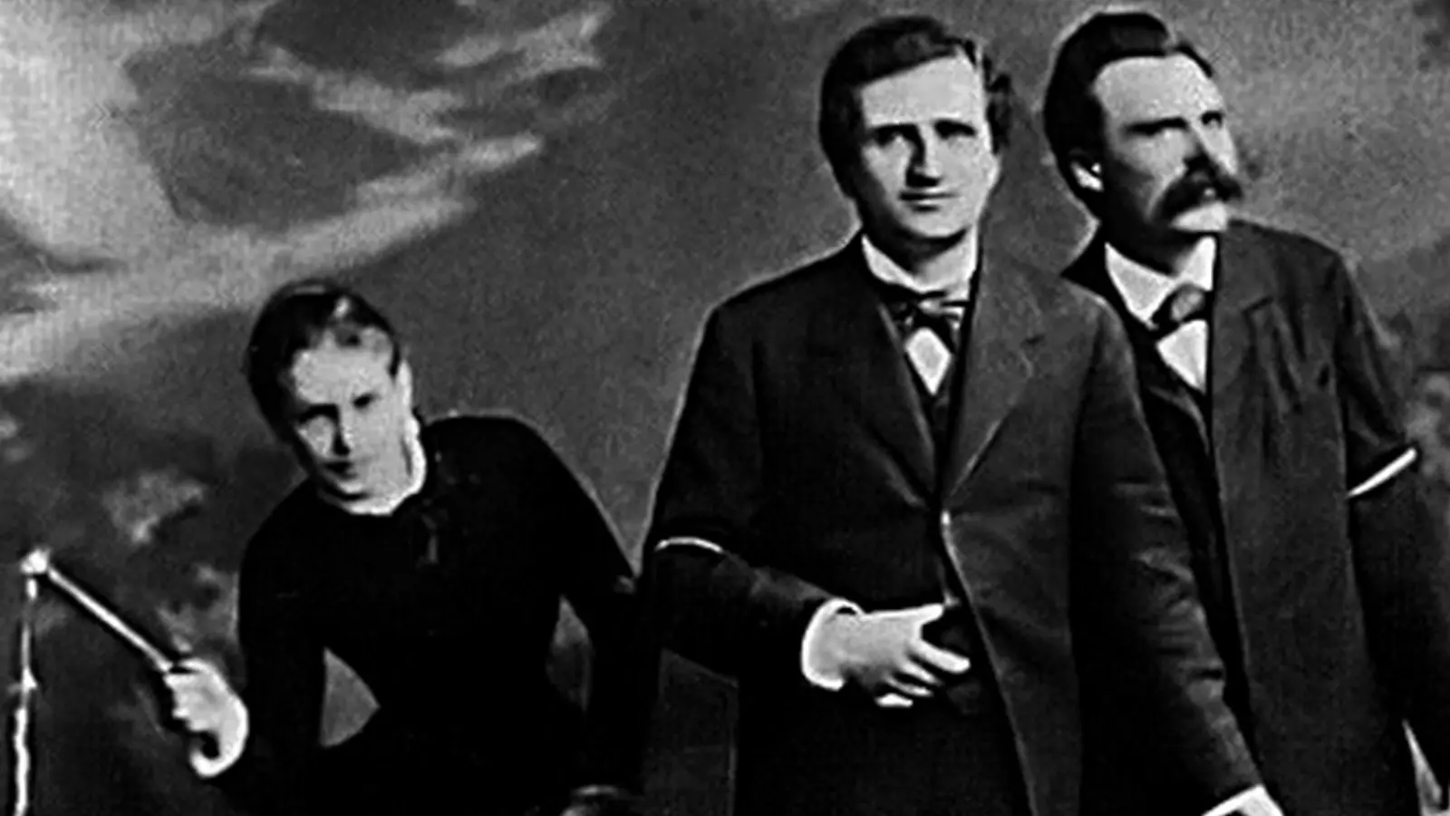 Lou Andreas Salomé, Paul Rée i Friedrich Nietzsche, fotografiats el 1882