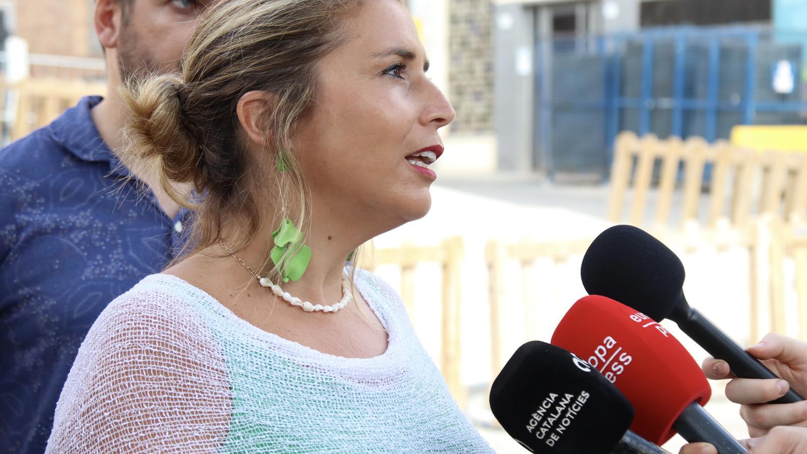 The coordinator of the Commons, Candela López, this Sunday in Sant Vicenç dels Horts