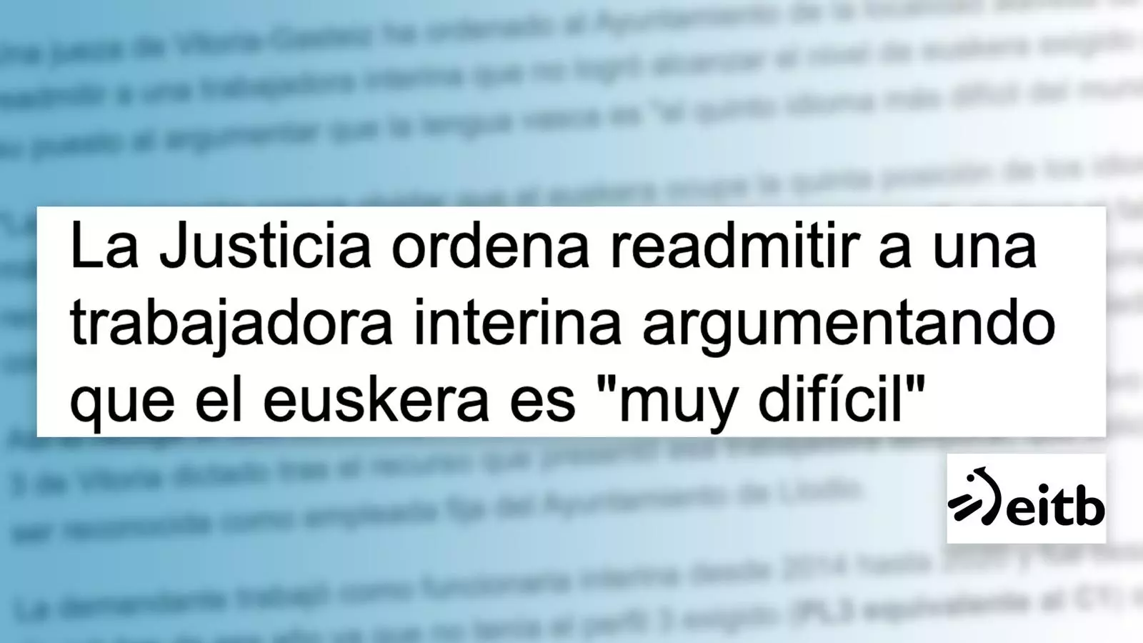 L'anàlisi d'Antoni Bassas: 'No és broma: una jutgessa argumenta en una sentència que el basc és molt difícil'