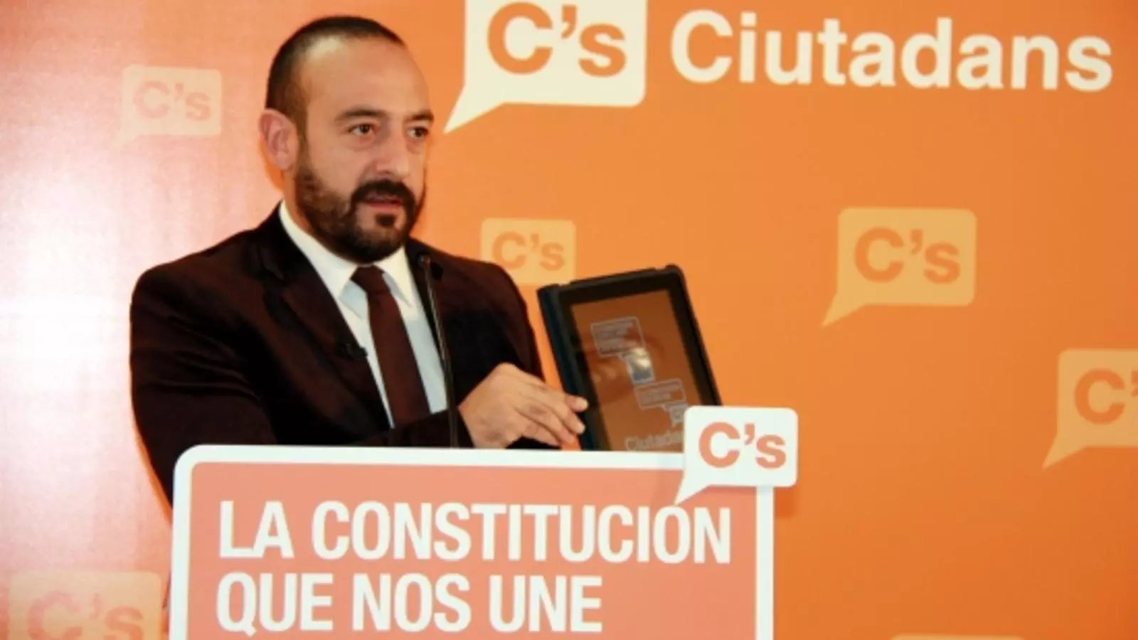 Jordi Cañas, durant la roda de premsa