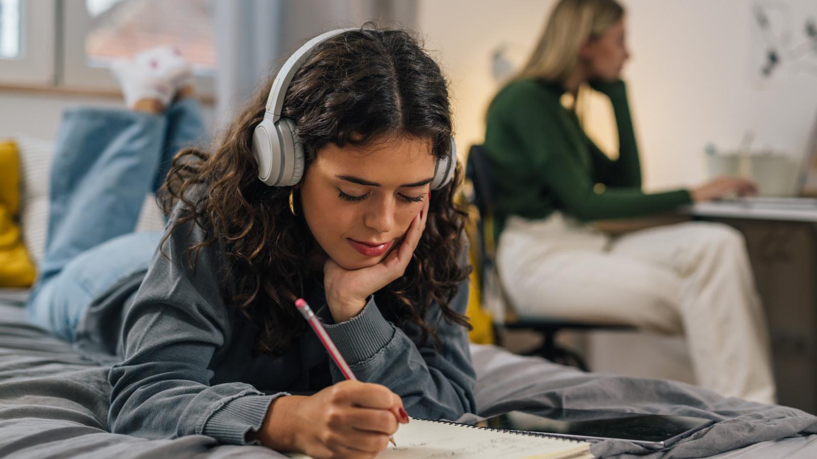 A young student in a shared apartment.