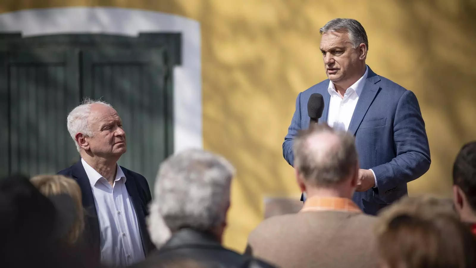 El primer ministre hongarés, Viktor Orbán, en un acte electoral aquest dimarts a Bekescsaba.