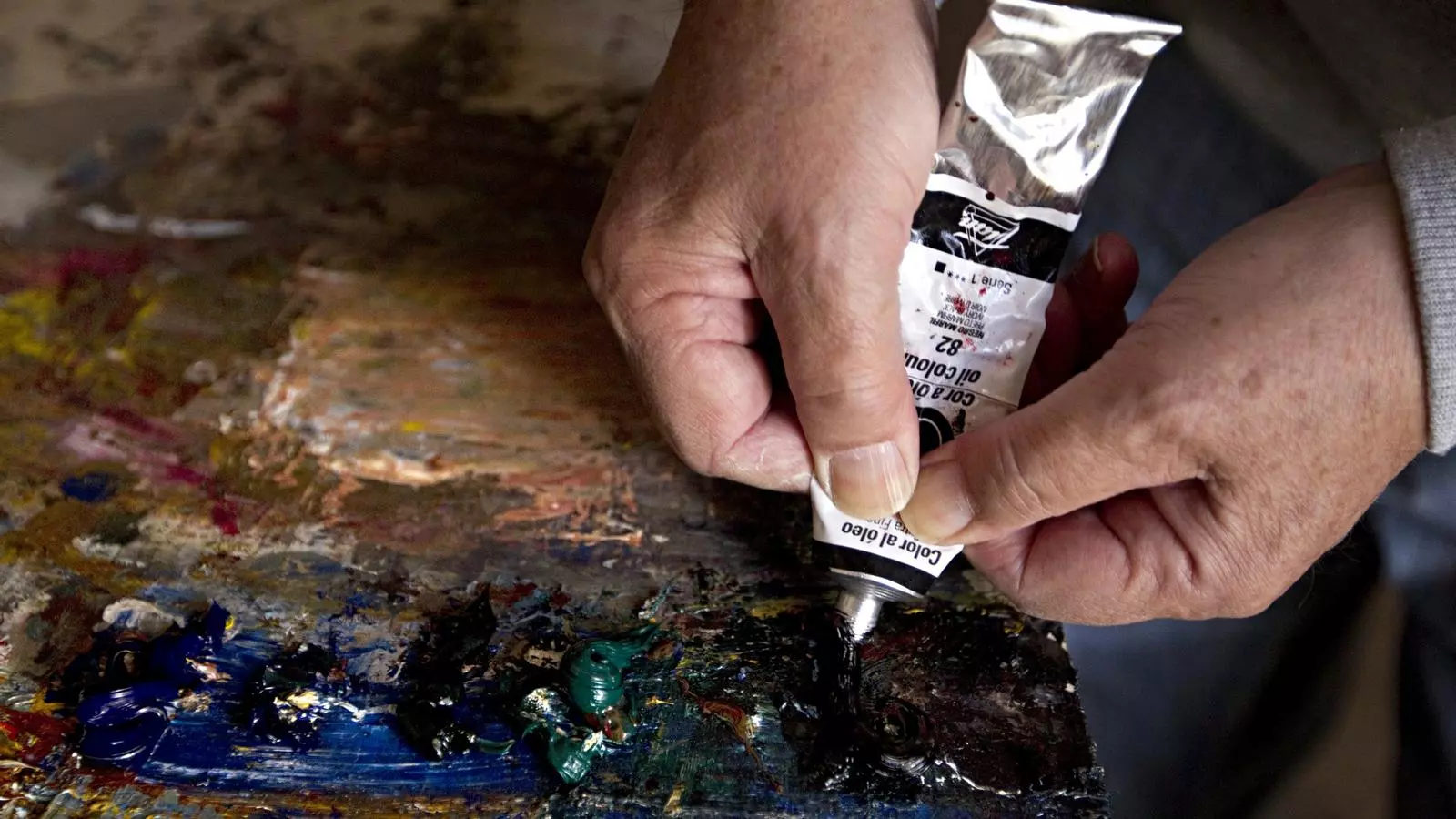 Les eines de treball del pintor Àlvar Suñol