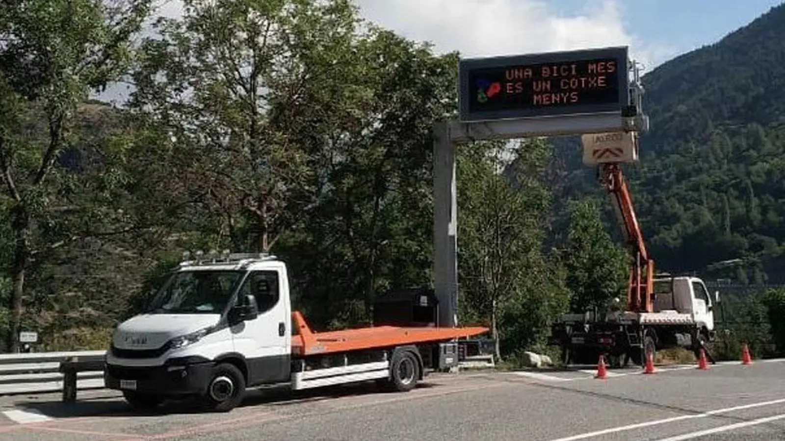 El nou radar instal·lat en el tram entre Canillo i Encamp. / MOBILITAT