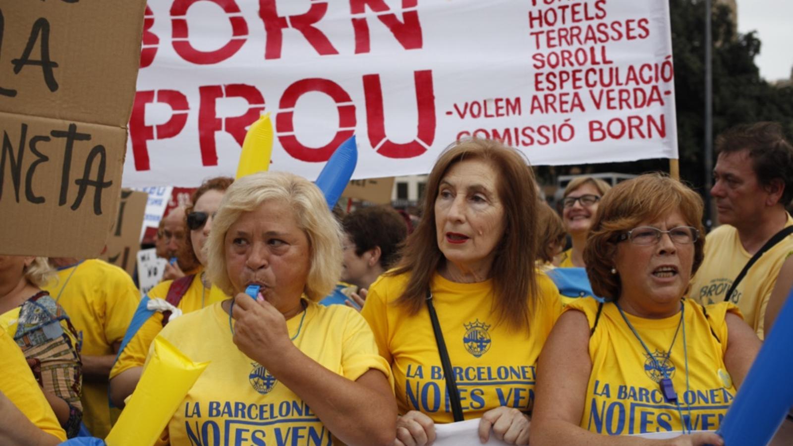 Imatge de la manifestació contra el turisme incívic d'aquest dissabte a la tarda / CÈLIA ATSET