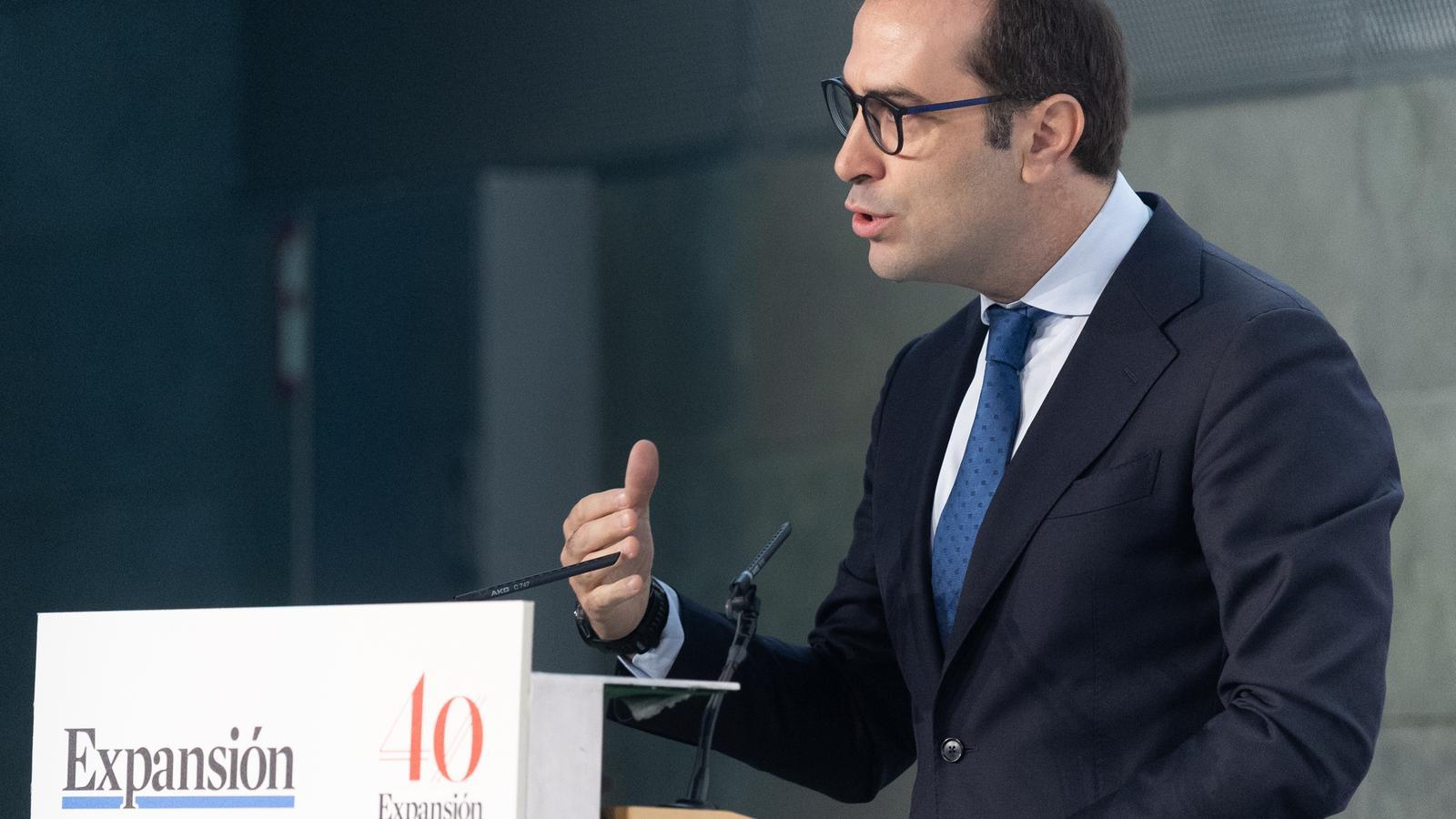 The first vice president and minister of Economy, Carlos Cuerpo, this Monday.