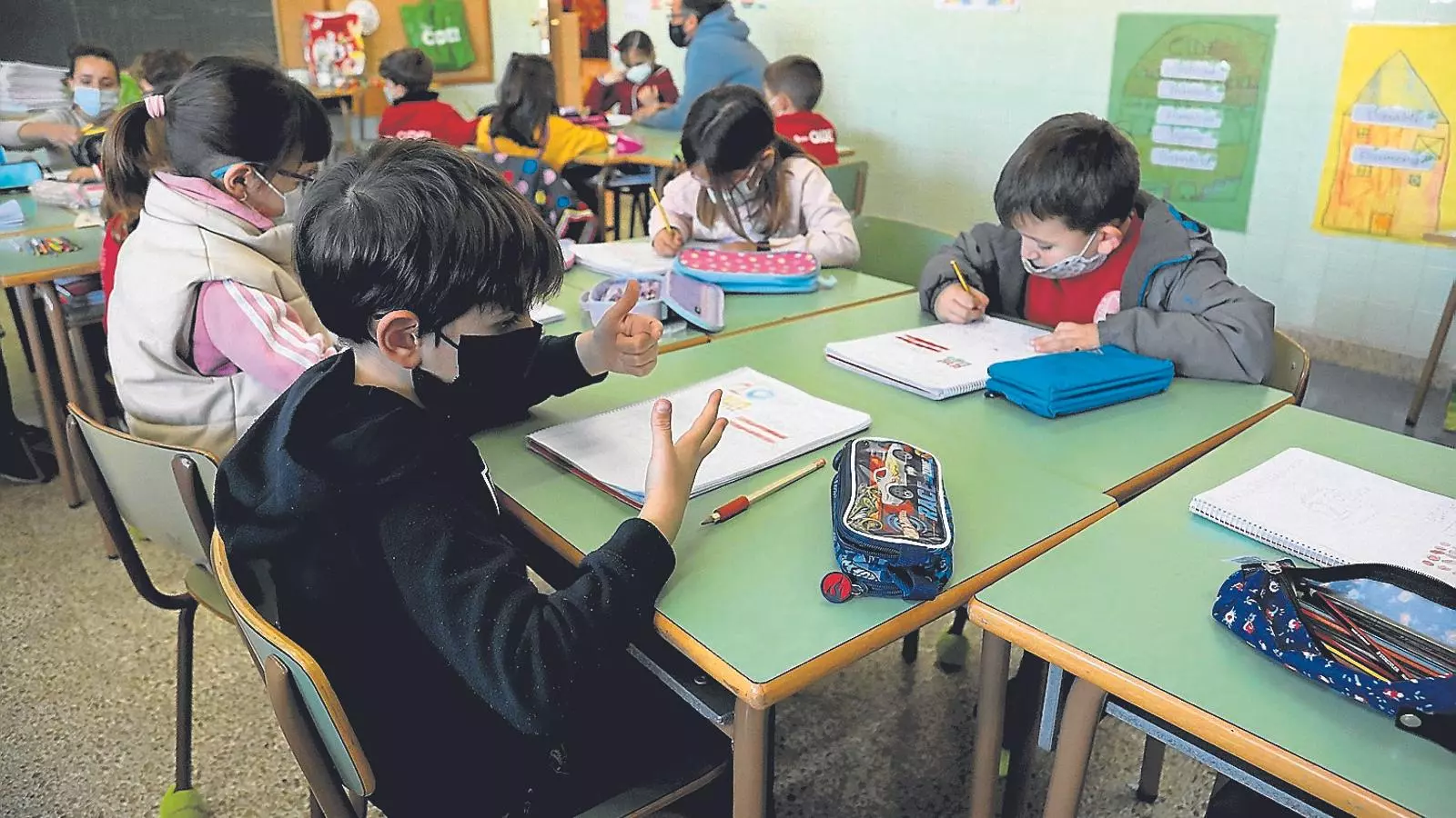 Infants en una escola de Palma, durant aquest curs 2021-2022.