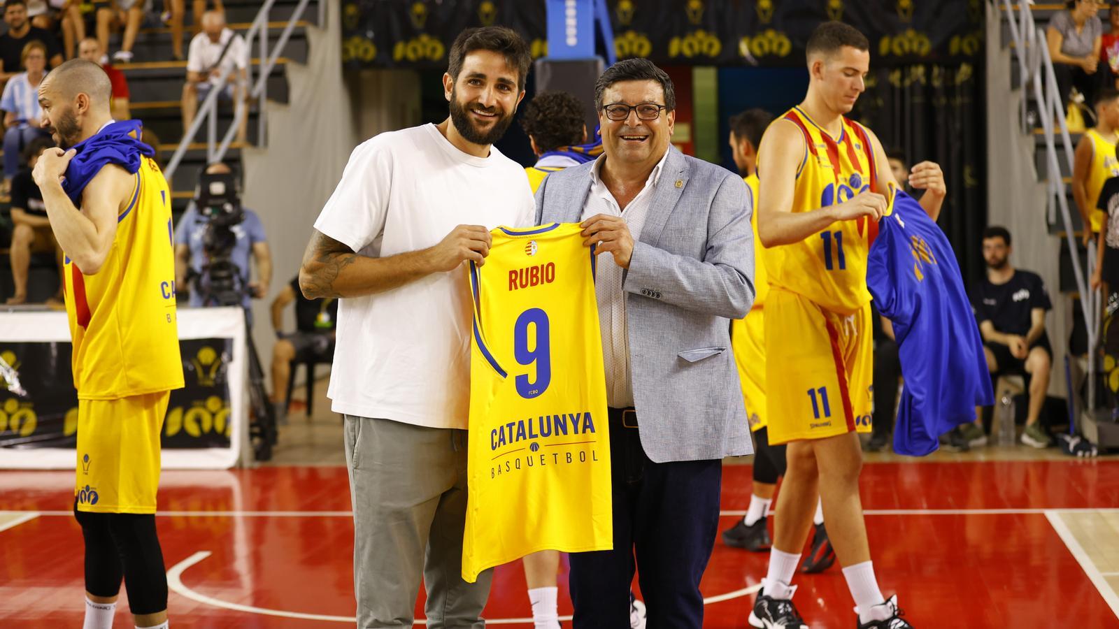 Ricky Rubio and Ferran Aril.