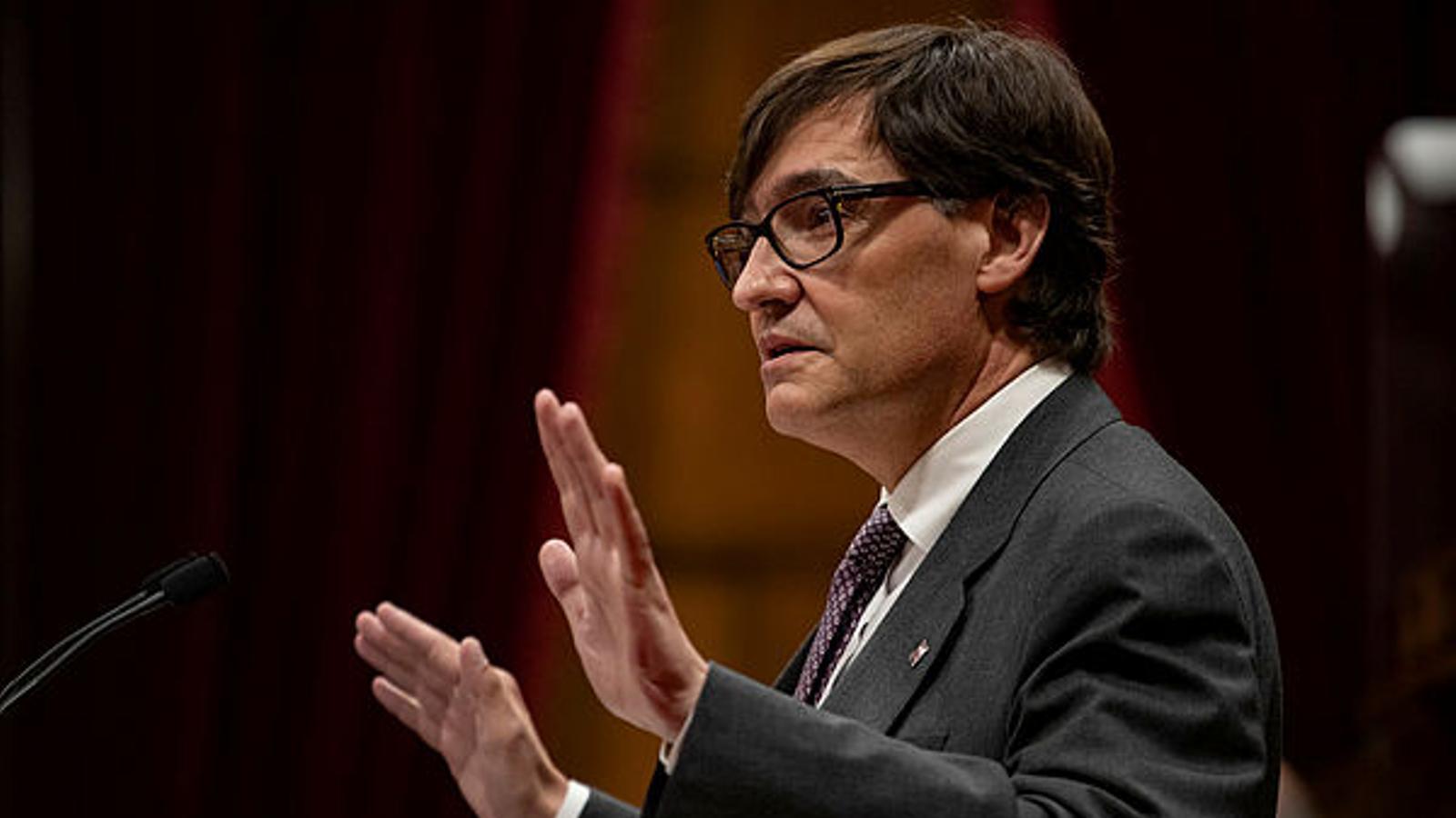 Salvador Illa al Parlament en una imatge d'arxiu.