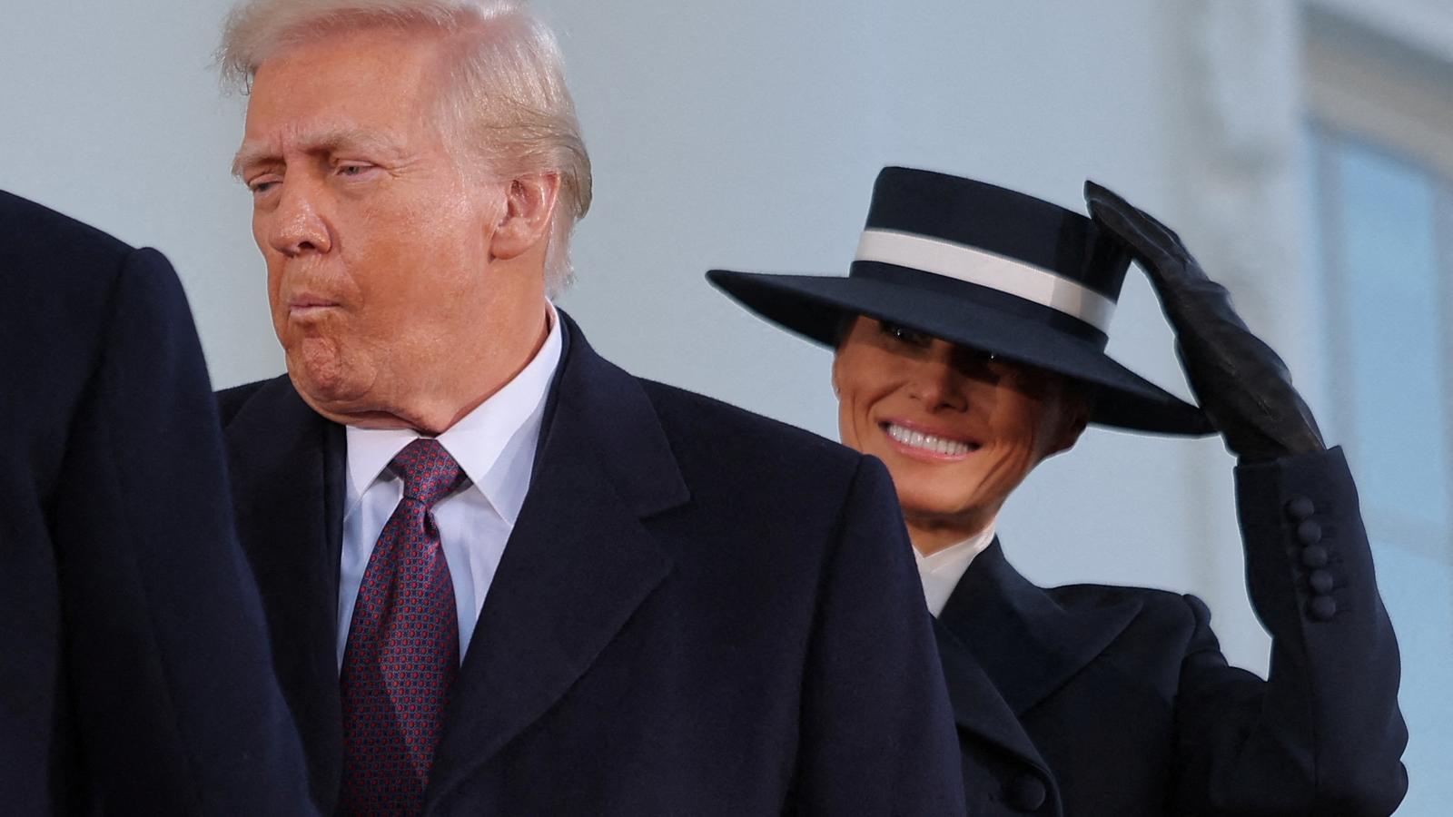 The president elect of the United States, Donald Trump, and his wife Melania Trump