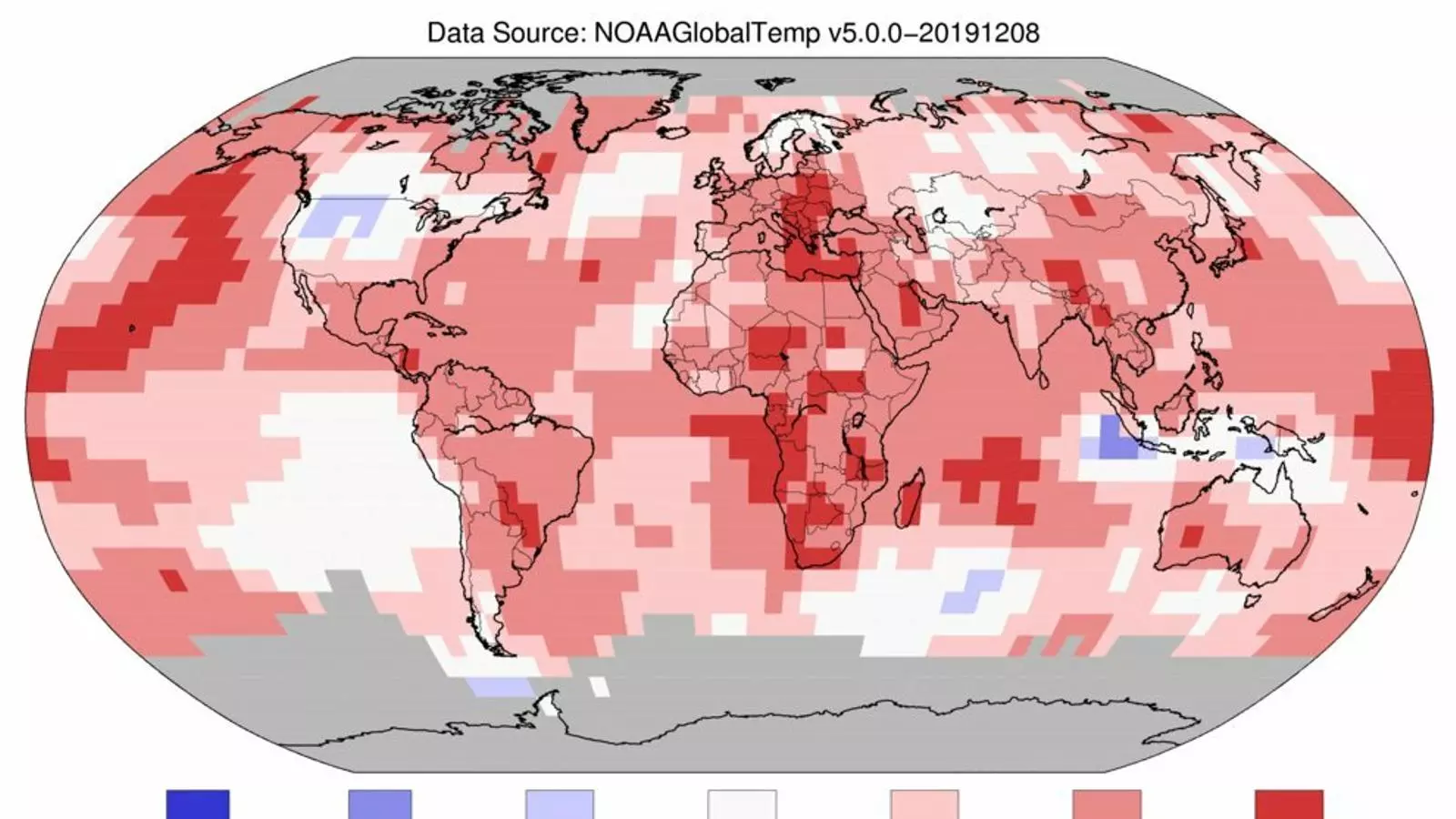 Anomalies de temperatura al món durant el període setembre/novembre