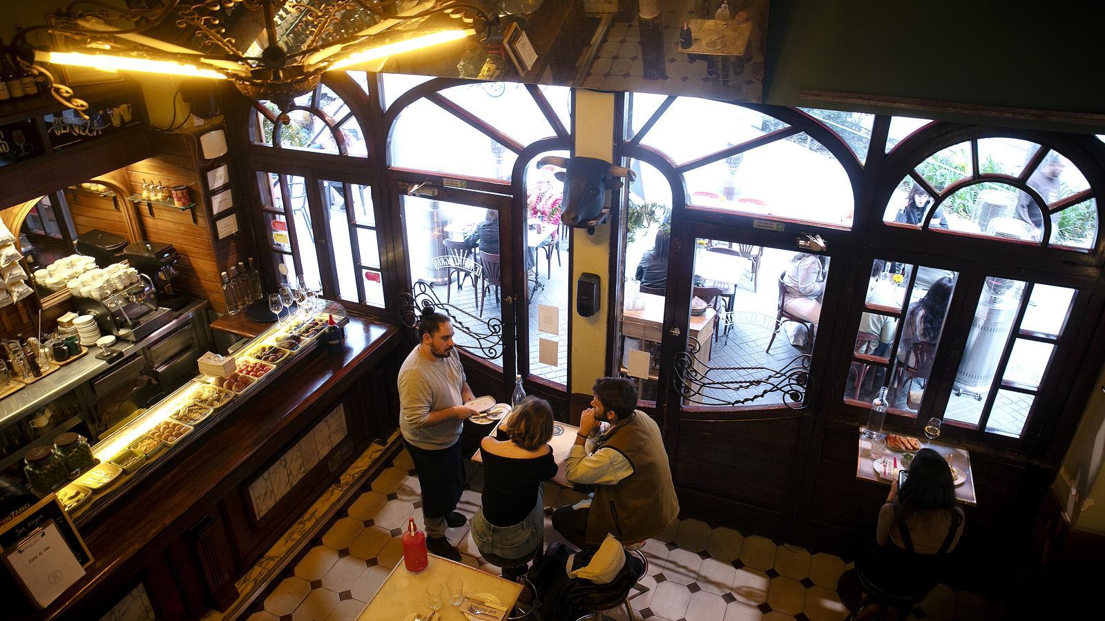 The interior of Bar Alegria seen from the loft.