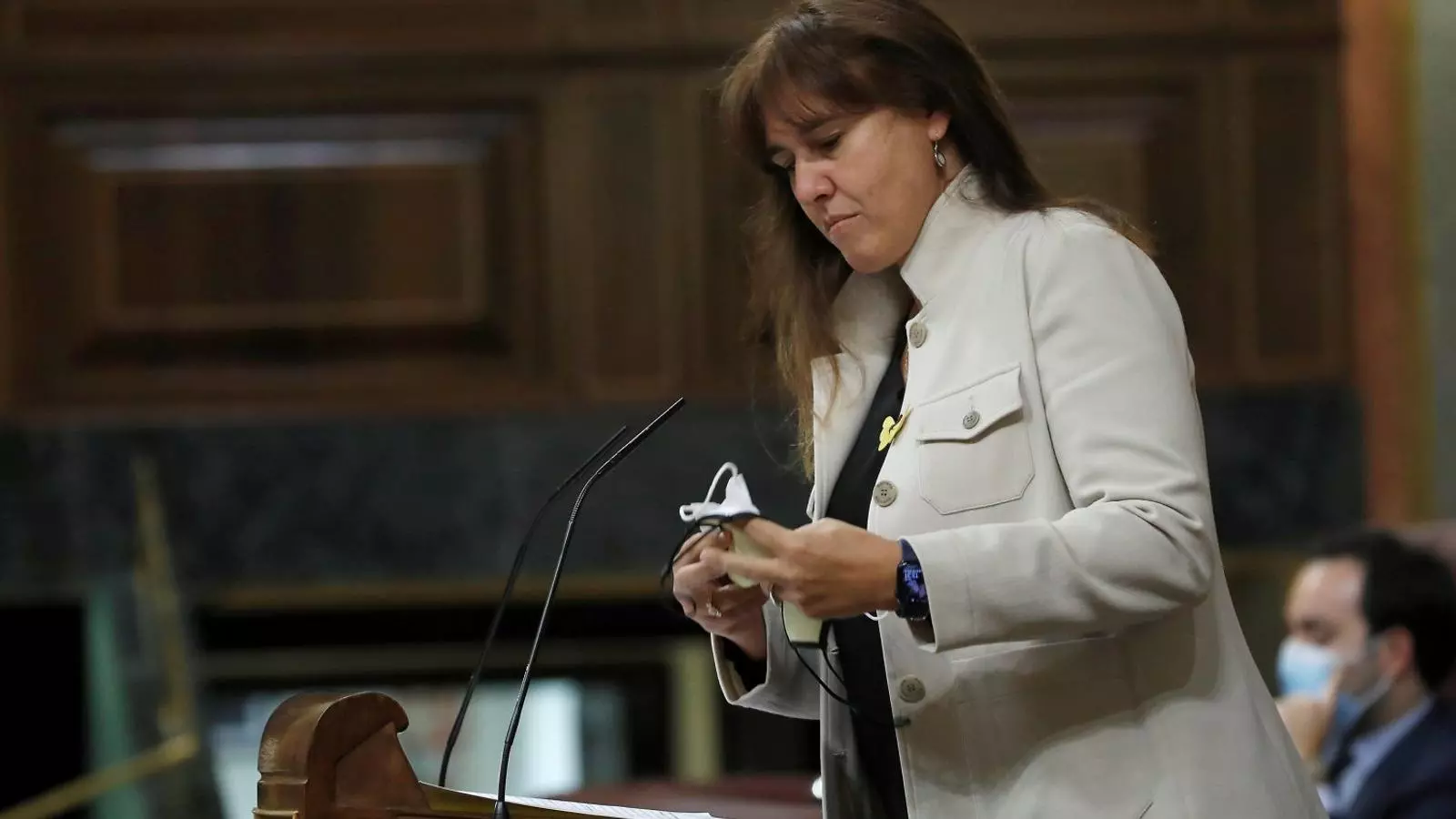 La portaveu de Junts al Congrés, Laura Borràs, durant el debat de pròrroga de l’alarma.