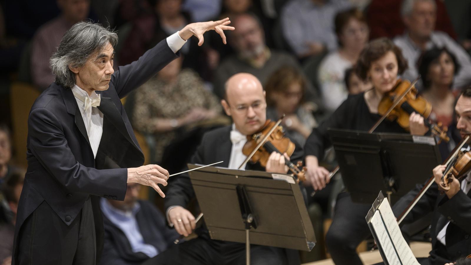 Kent Nagano i l’OBC, durant el concert a l’Auditori