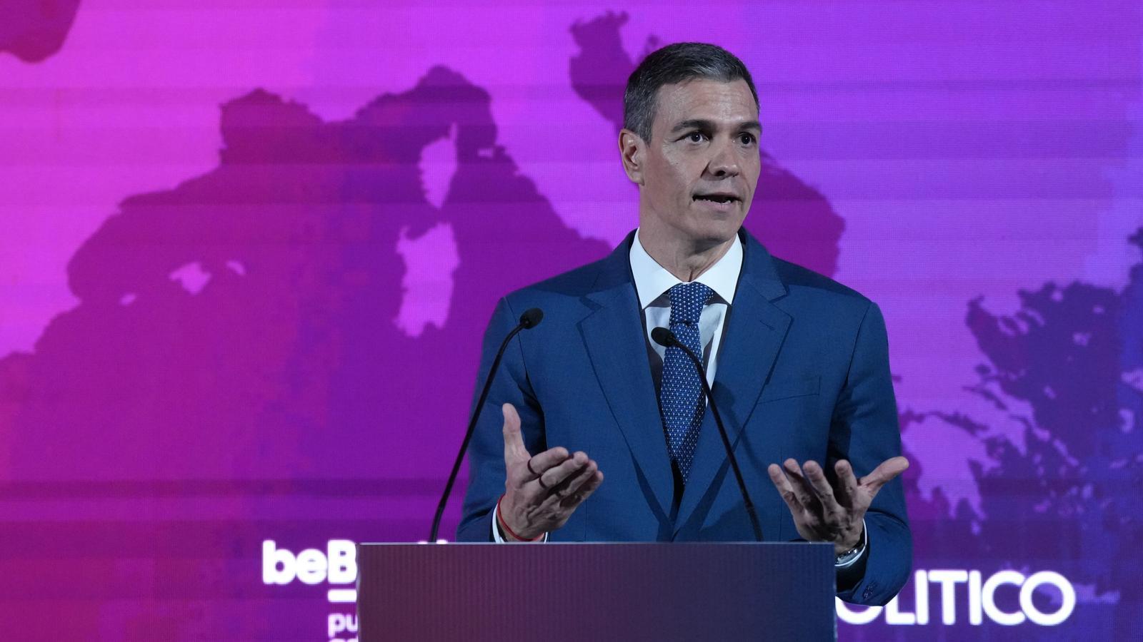 El presidente español, Pedro Sánchez, este viernes en Barcelona.