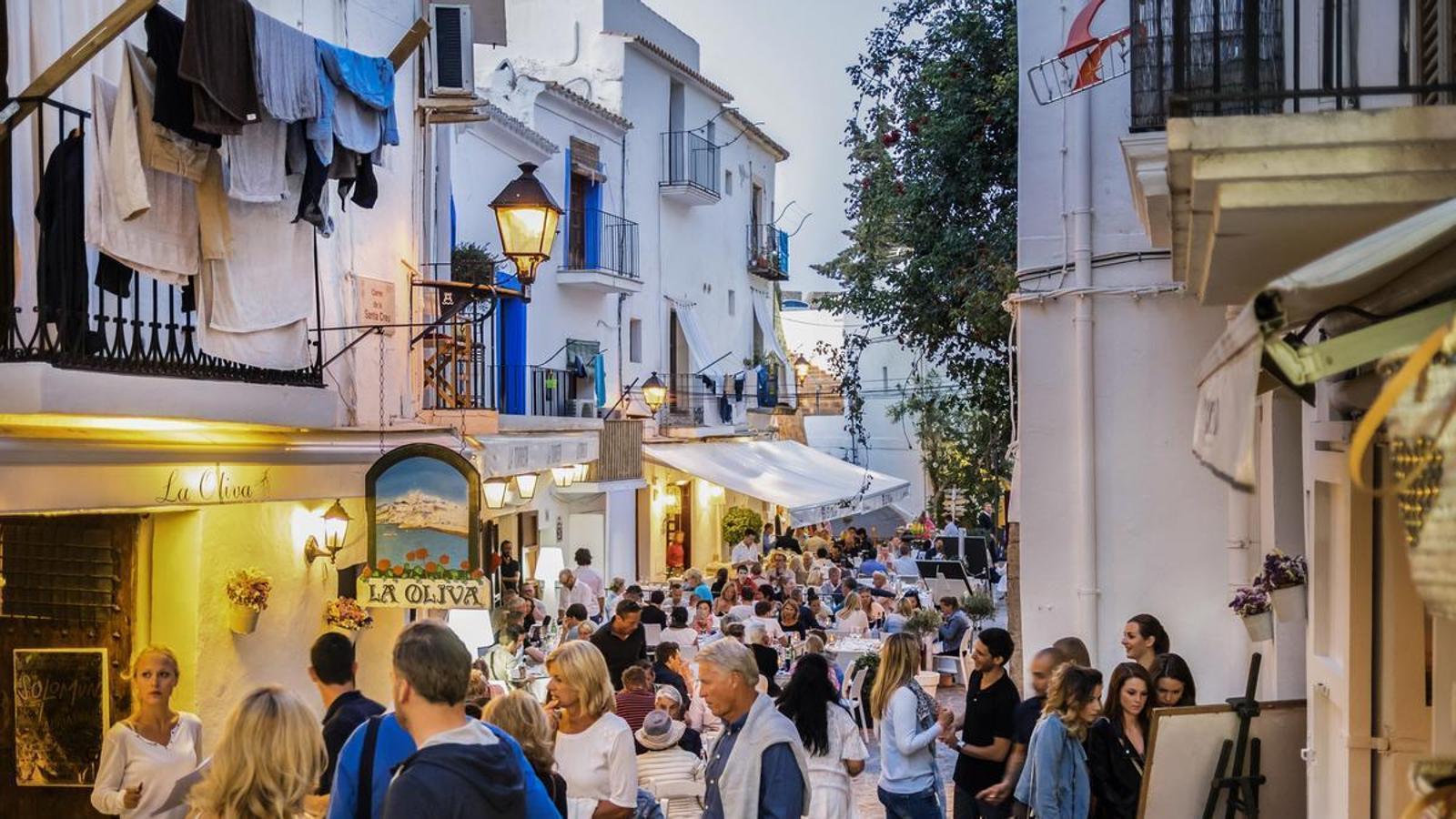 View of a street in Ibiza