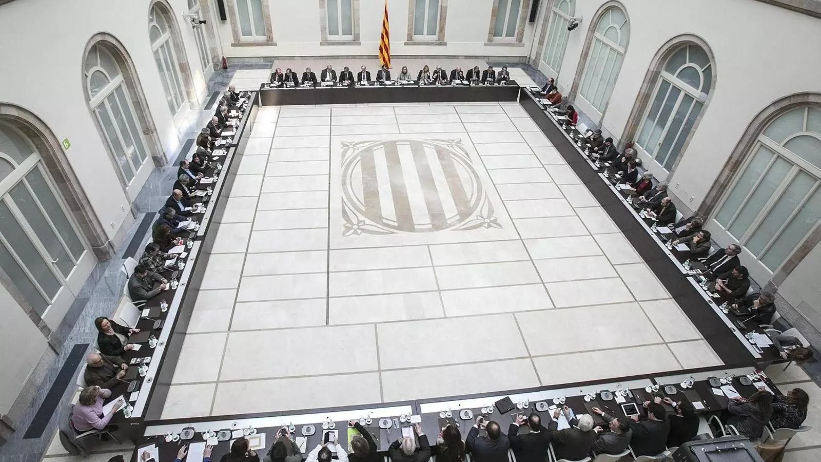 Els partits i integrants del Pacte Nacional pel Dret a Decidir es van reunir per última vegada el març del 2015 al Parlament.