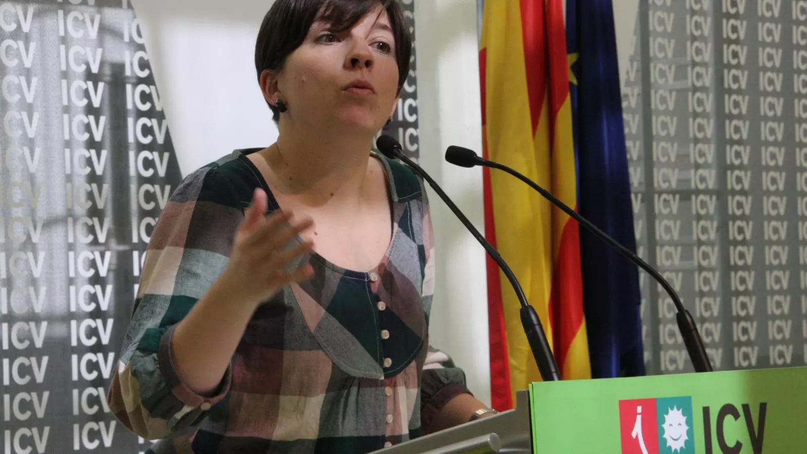 Laia Ortiz, aquest dijous en roda de premsa. RAFA GARRIDO / ACN